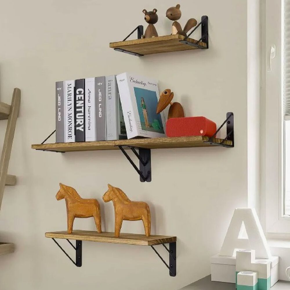 Repisas Flotantes De Madera Multiprop&oacute;sito Kit X3 Colores image number 3.0