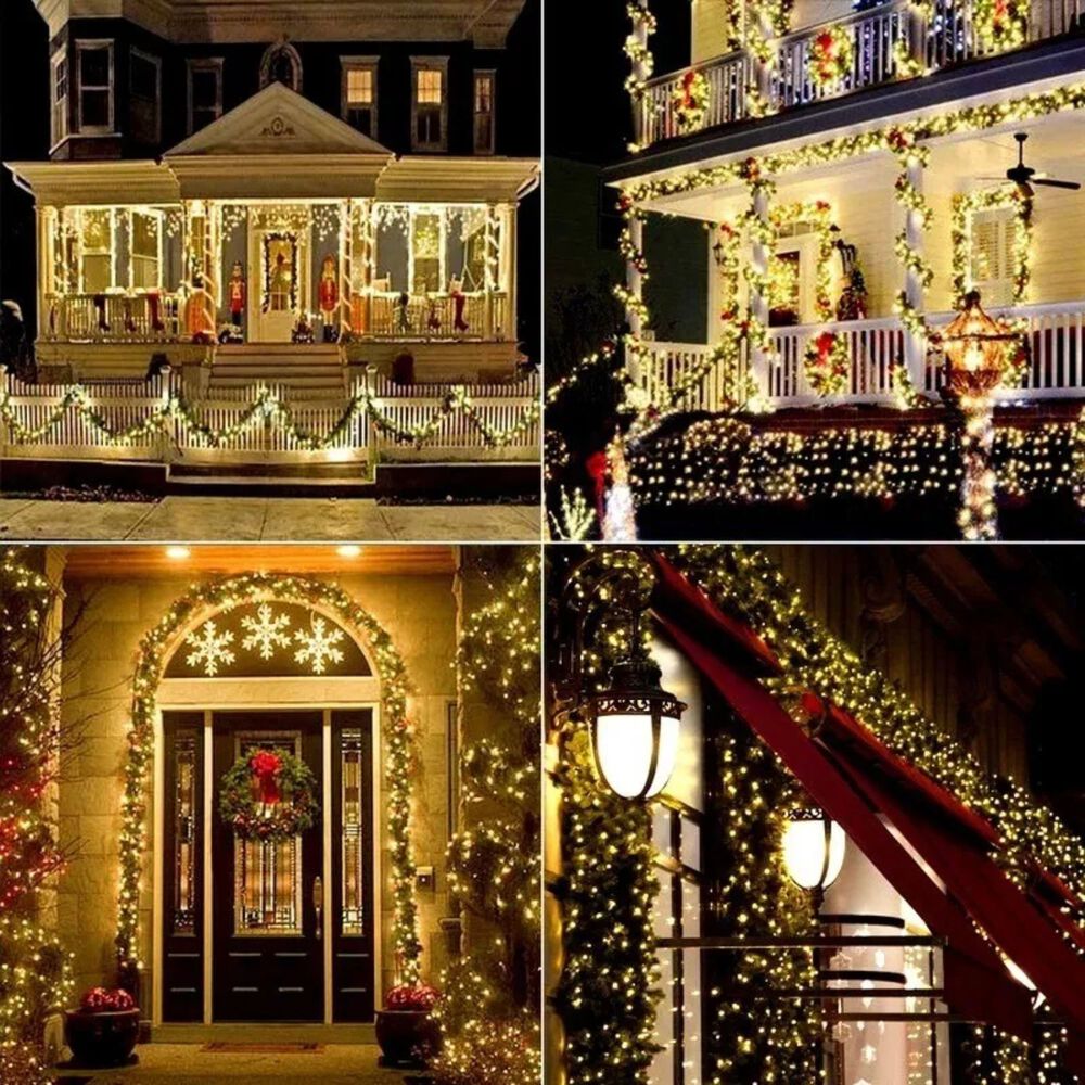 Guirnalda Solar Alambre Hada Calida Led Decoración 12 Metros image number 2.0