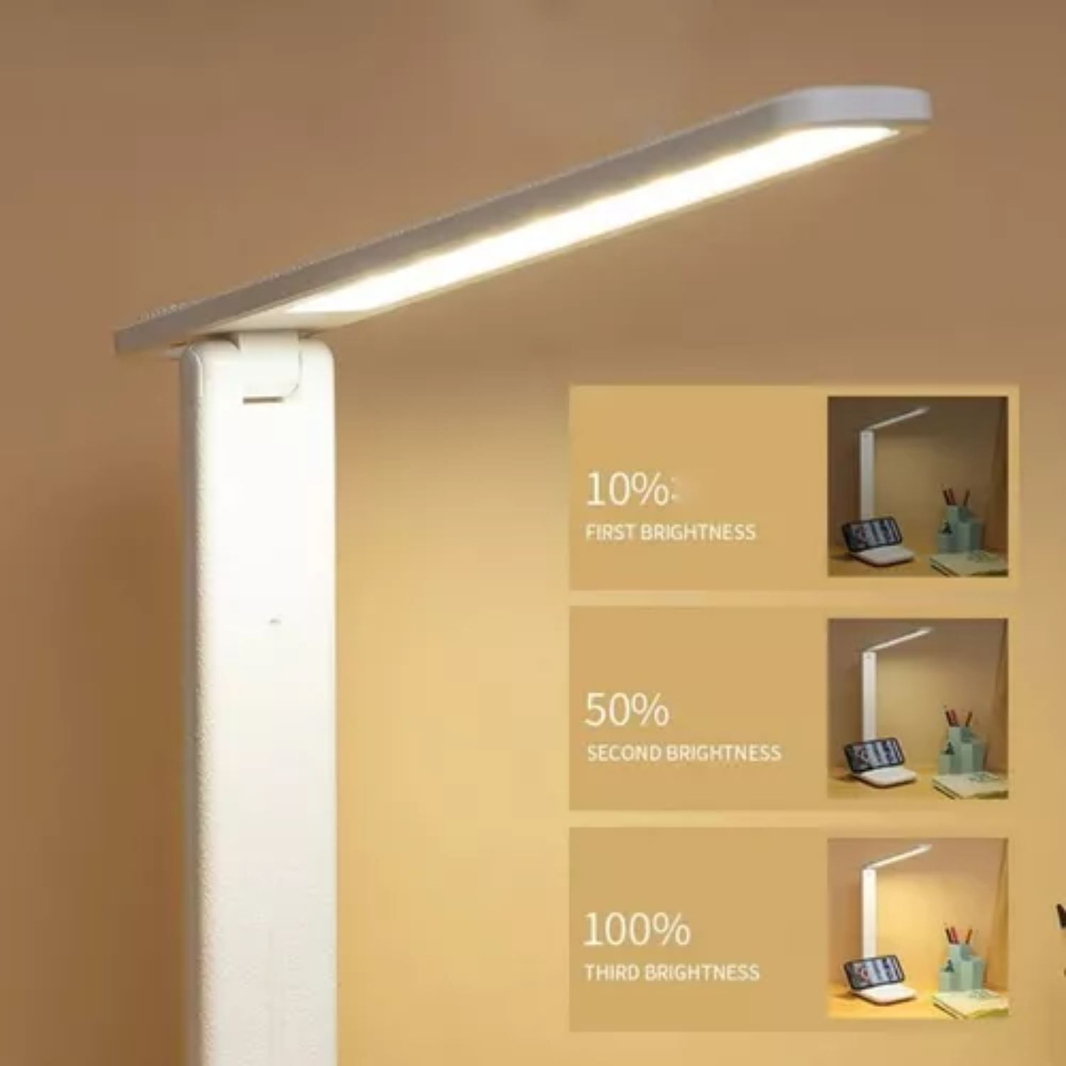 Lampara Tactil Led Cargador Inalambrico Escritorio Plegable image number 2.0
