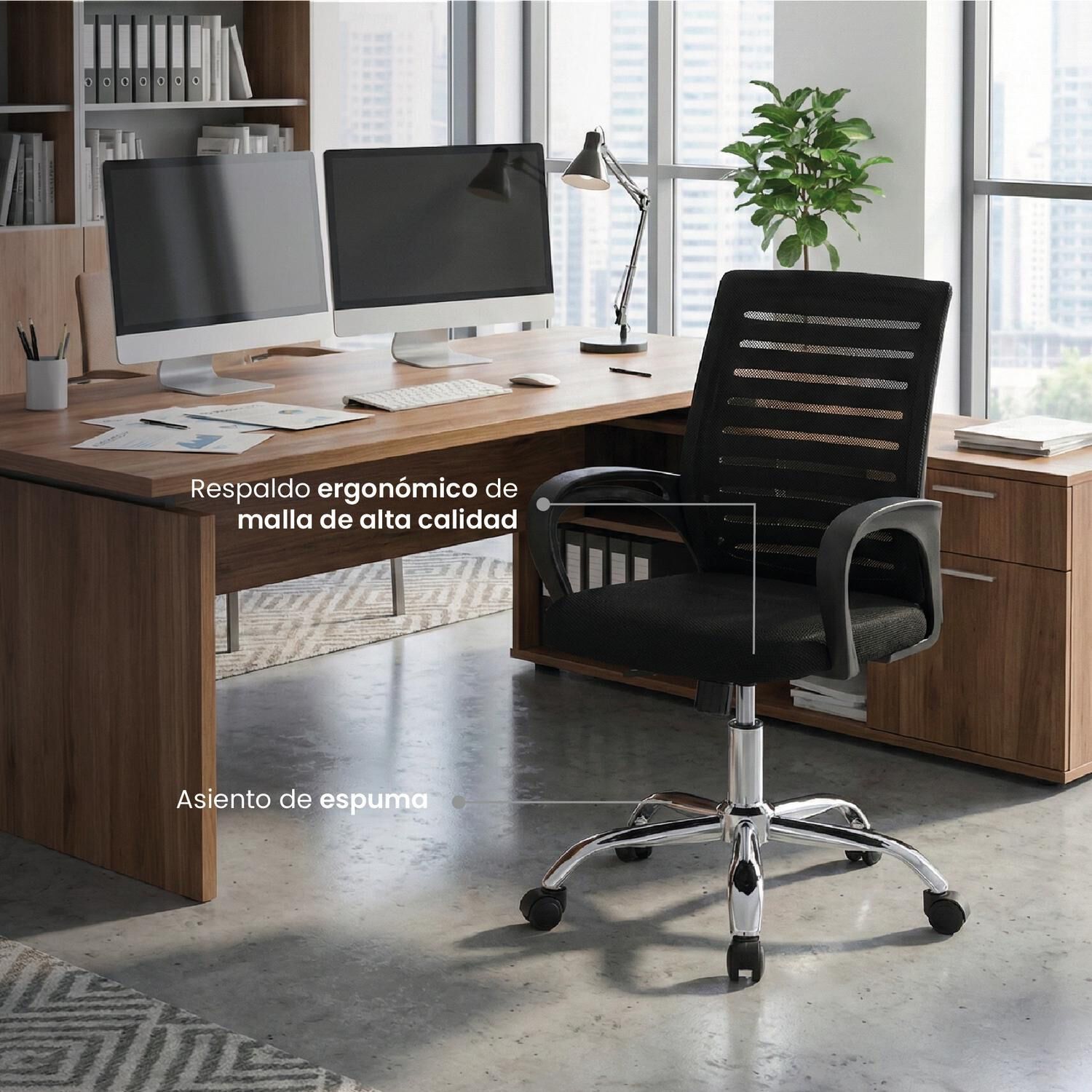 Silla De Escritorio Lite Ergon&oacute;mica Levo image number 4.0