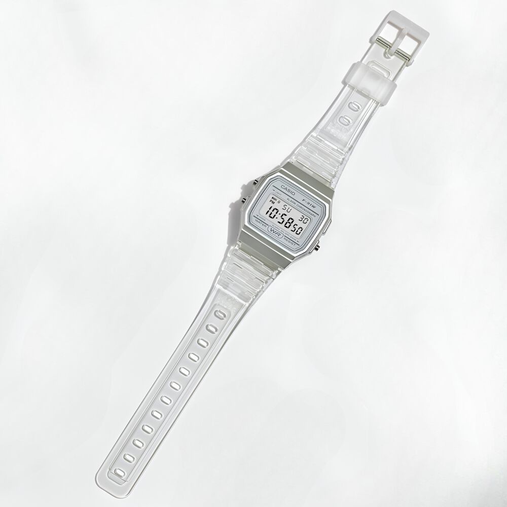 Reloj Digital Casio Mujer Silver F-91ws-7df image number 1.0