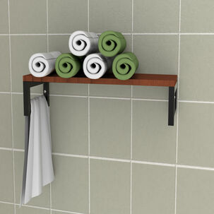 Repisa Diseño Industrial 1 Tabla 60cm X 20cm Cafe