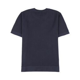 Polera Lisa Regular Manga Corta Cuello Redondo Hombre Az Black