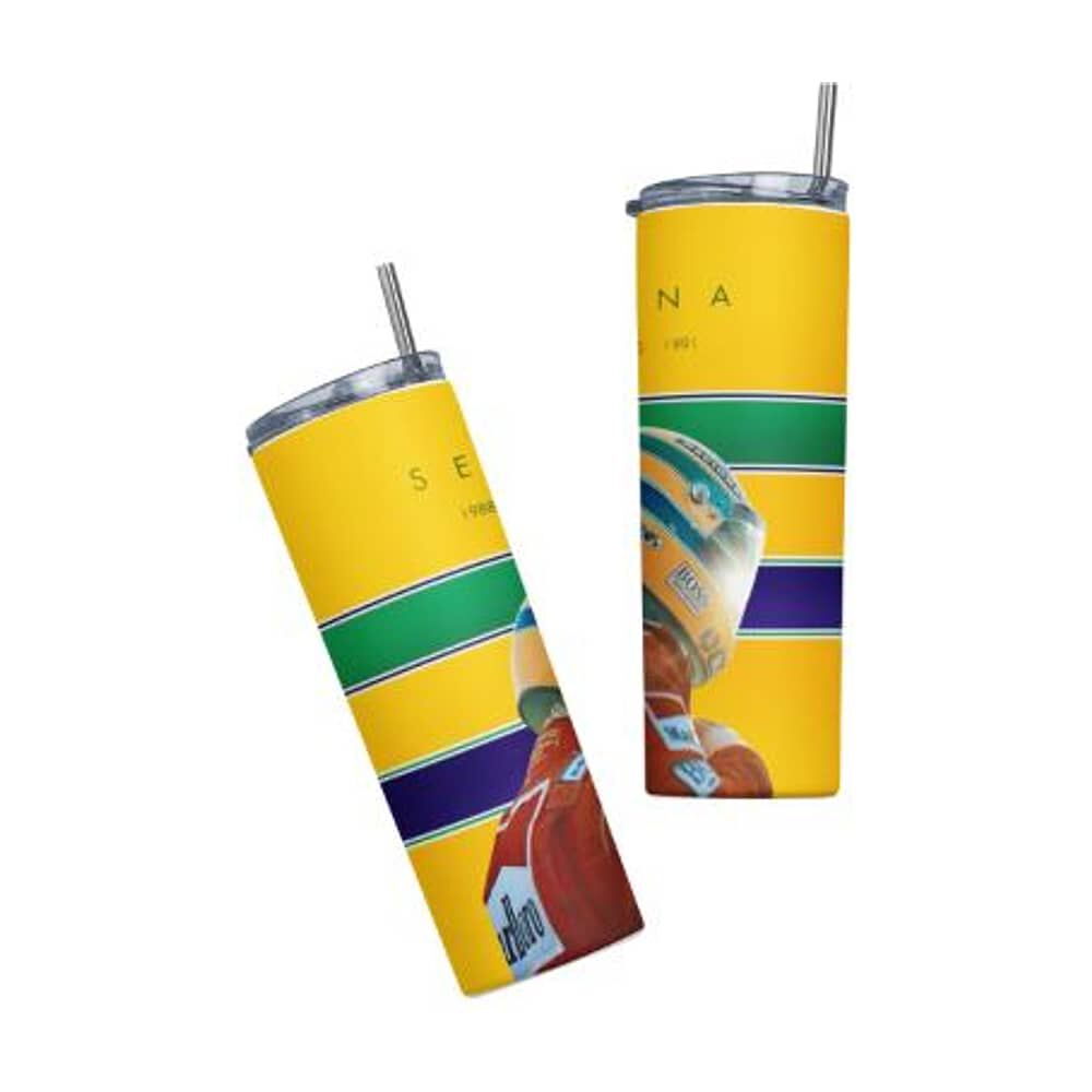 Termo Botella Termica F1 Senna Ayrton Casco Brasil image number 2.0