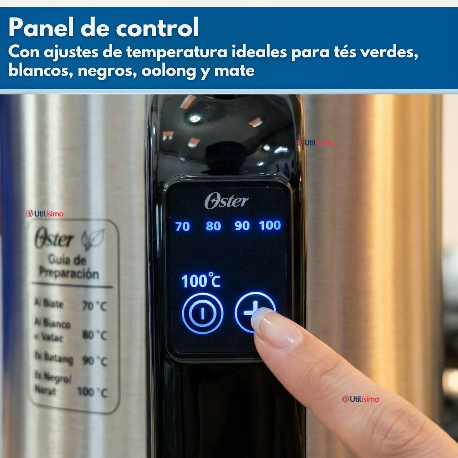 Hervidor El&eacute;ctrico Oster 1.7 Lt Control De Temperatura Bvstkt8970 image number 3.0