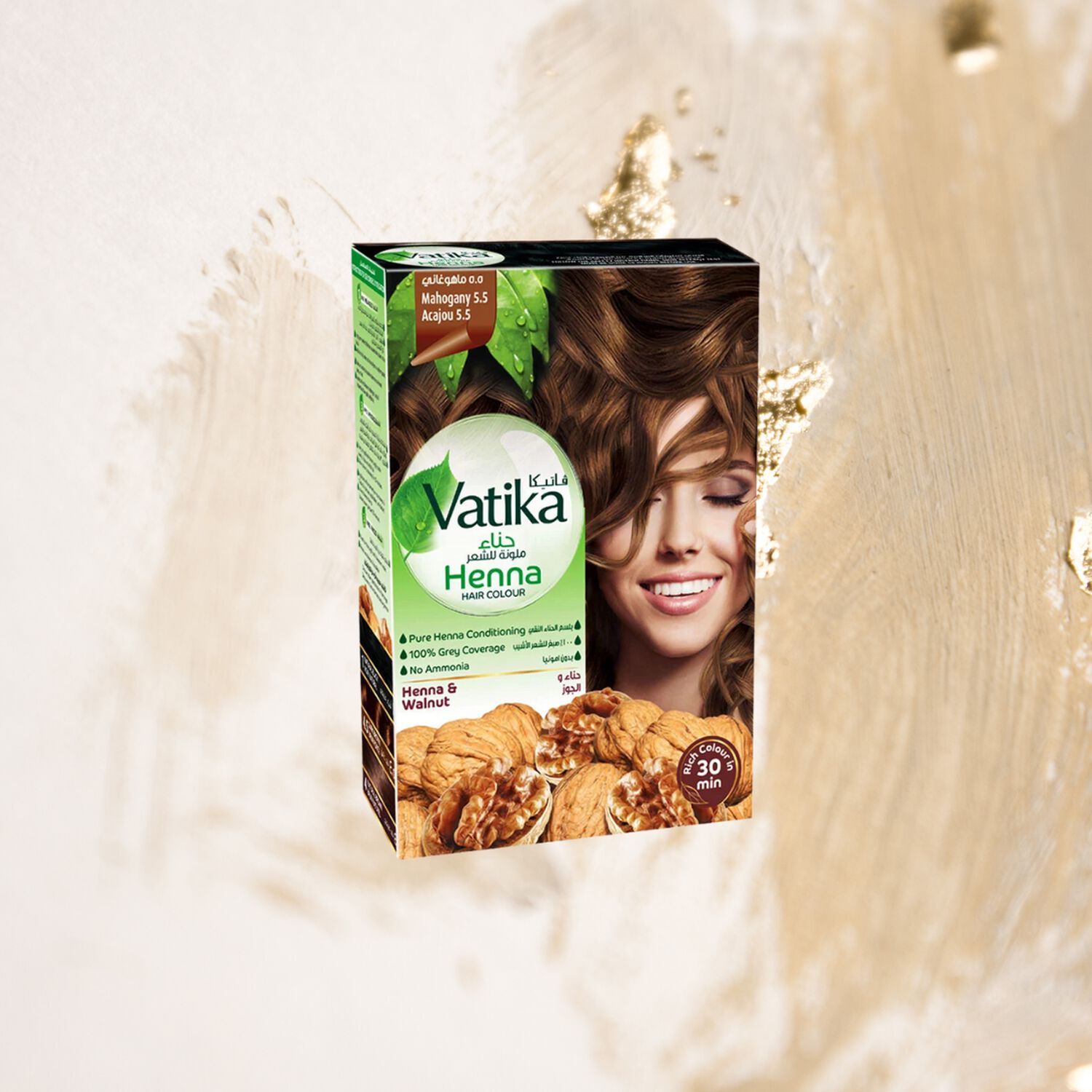 Vatika Henna Tintura Coloracion Caoba 6 Sachets image number 1.0