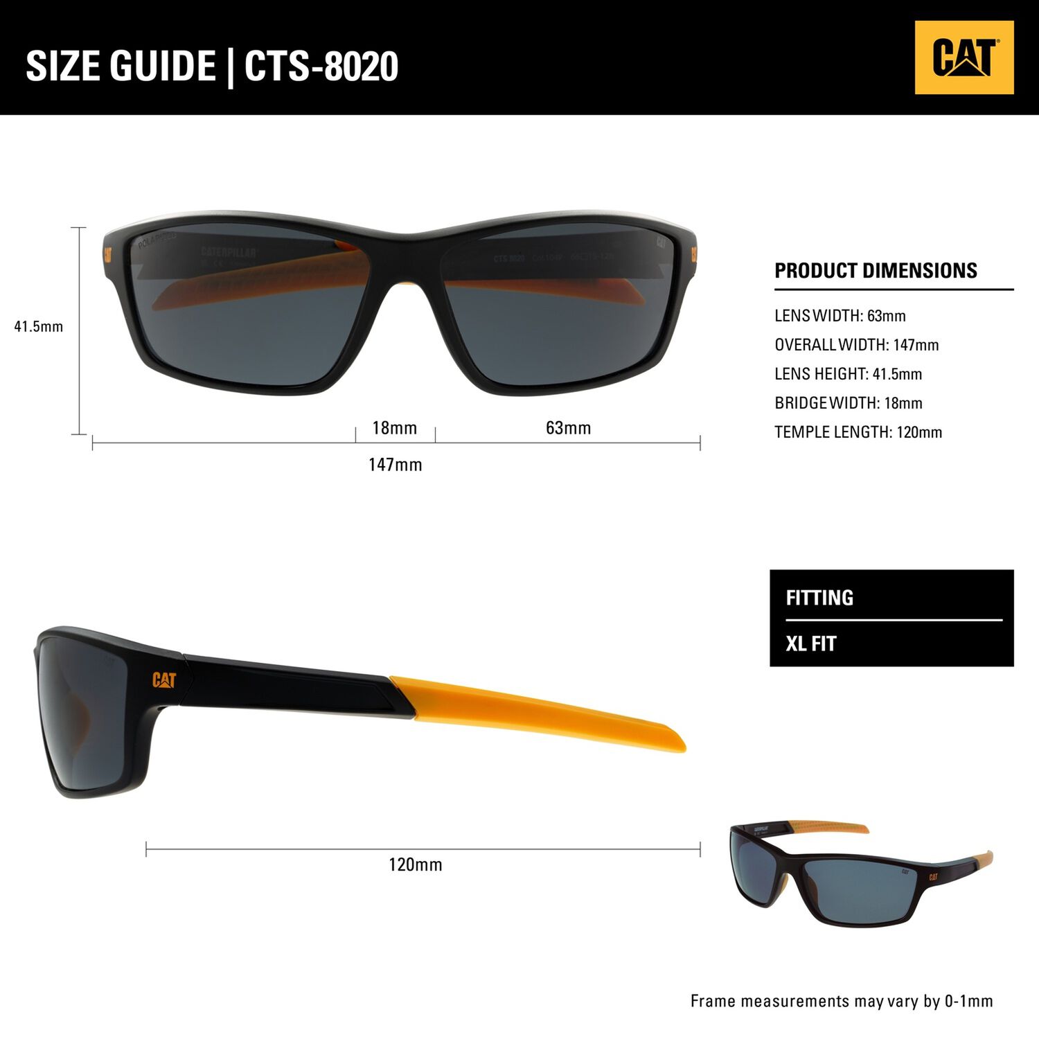 Lentes De Sol Polarizados Cat Cts-8020-104p Negro image number 2.0