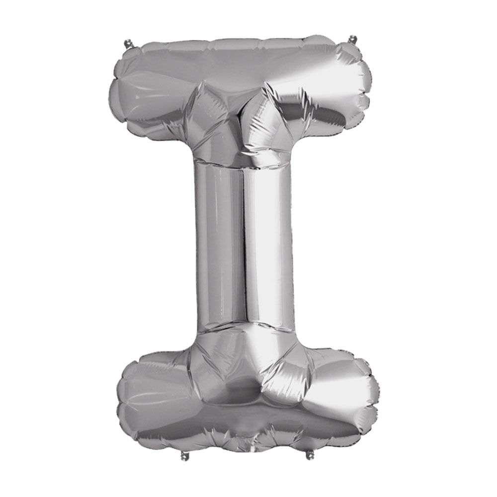 Globo Metalico Plateado 76cm App Letra I image number 0.0