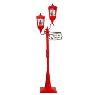 Faro Doble De Navidad 200 Cm Nieve Y Música