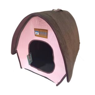 Casa Cama Peque&ntilde;a Comoda Plegable Para Perros Y Gatos Rosada