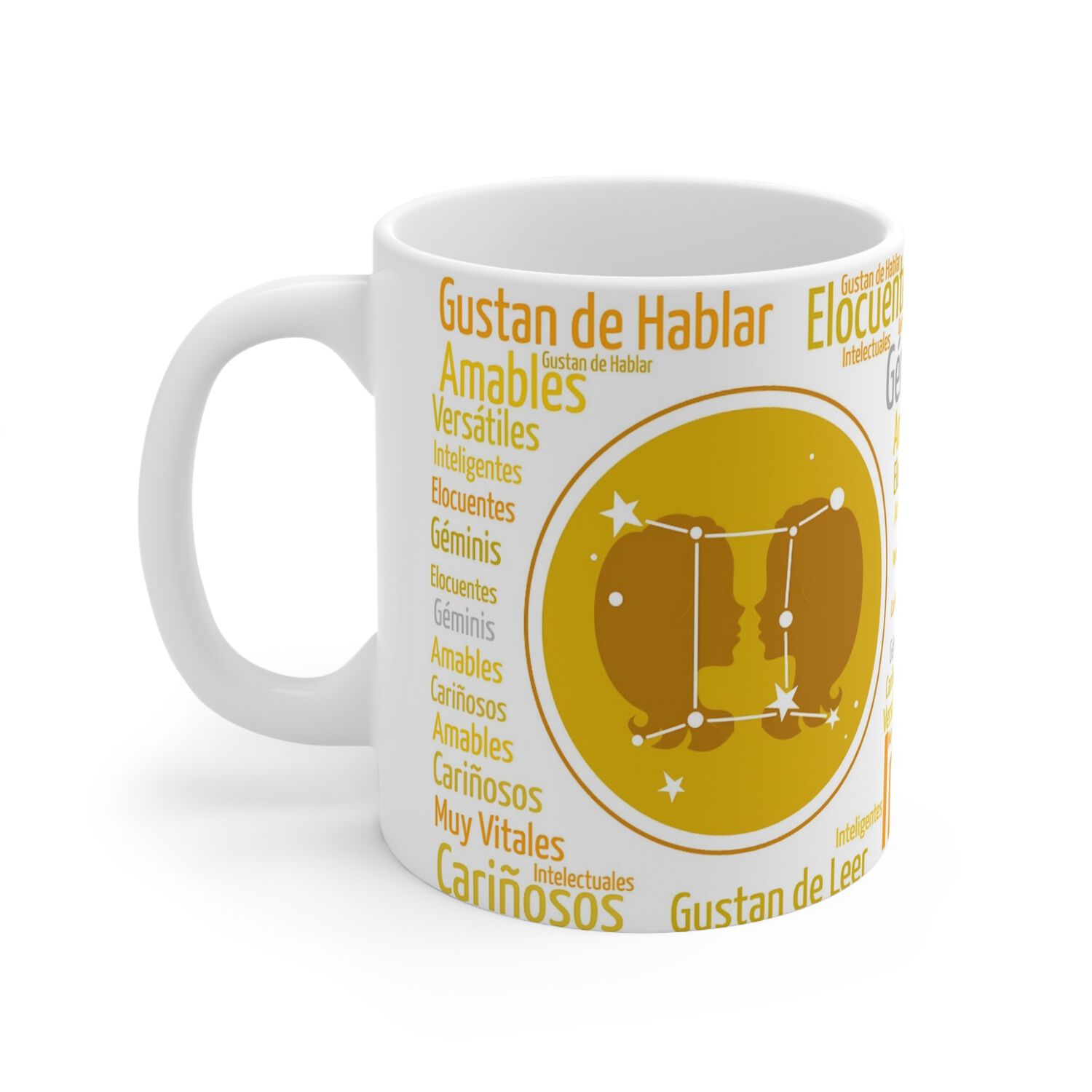 Taza Signo Zodiacal G&eacute;minis - Cer&aacute;mica Hor&oacute;scopo Astrolog&iacute;a Regalo image number 0.0