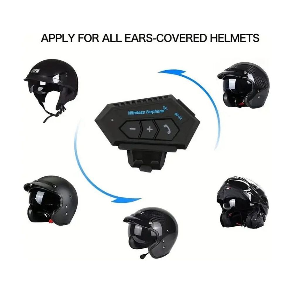 Audifonos Bluetooth Para Casco Moto Bt-12 Manos Libres image number 3.0