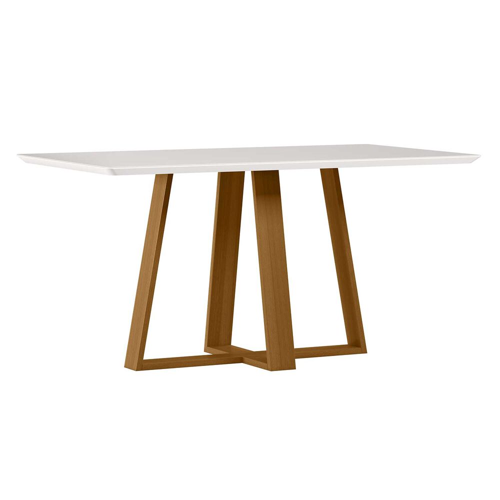 Juego De Comedor Sonatta Madera Maciza 160x90 Cm Vidrio 6 Sillas Beige image number 3.0
