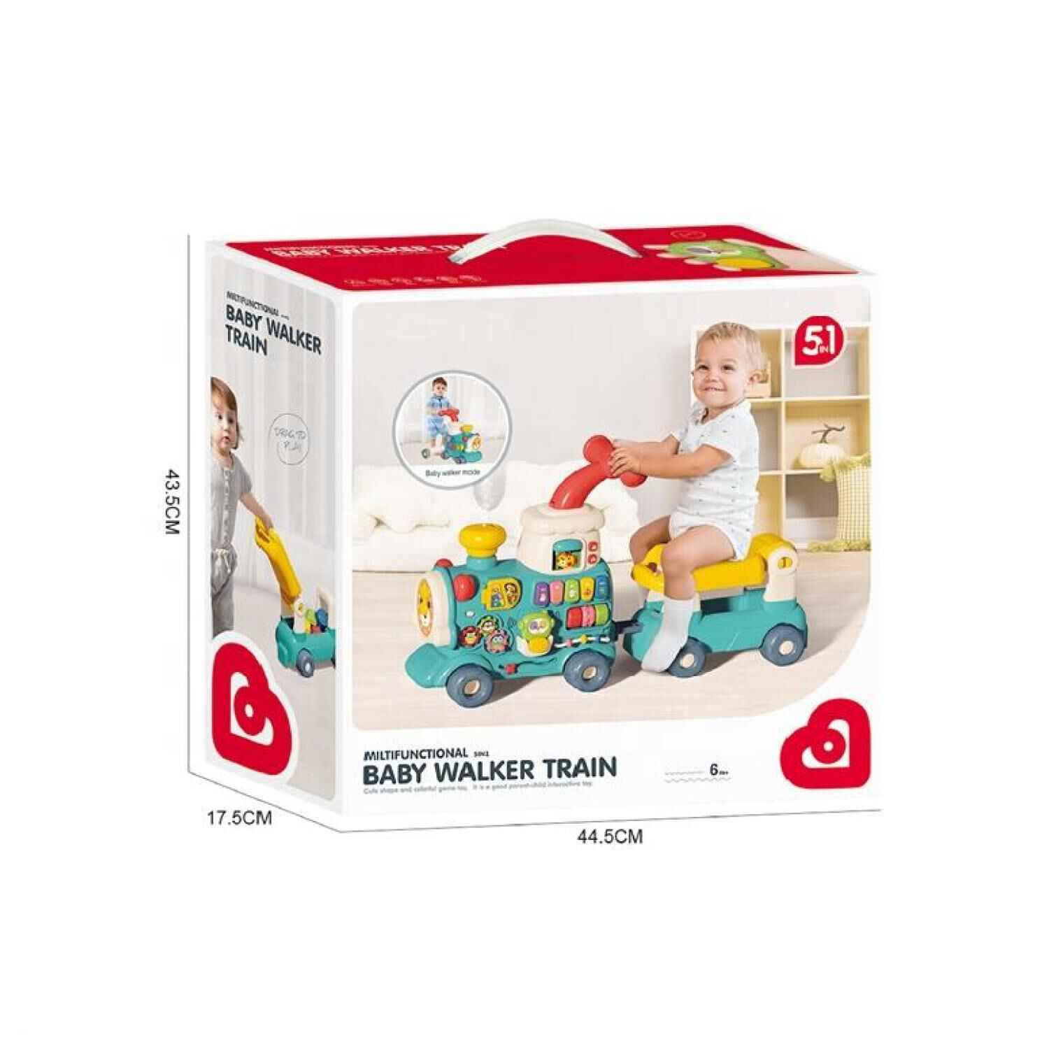 Juguete Tren Caminador 5 En 1 Didactico Con Sonidos Azul Infantil image number 4.0