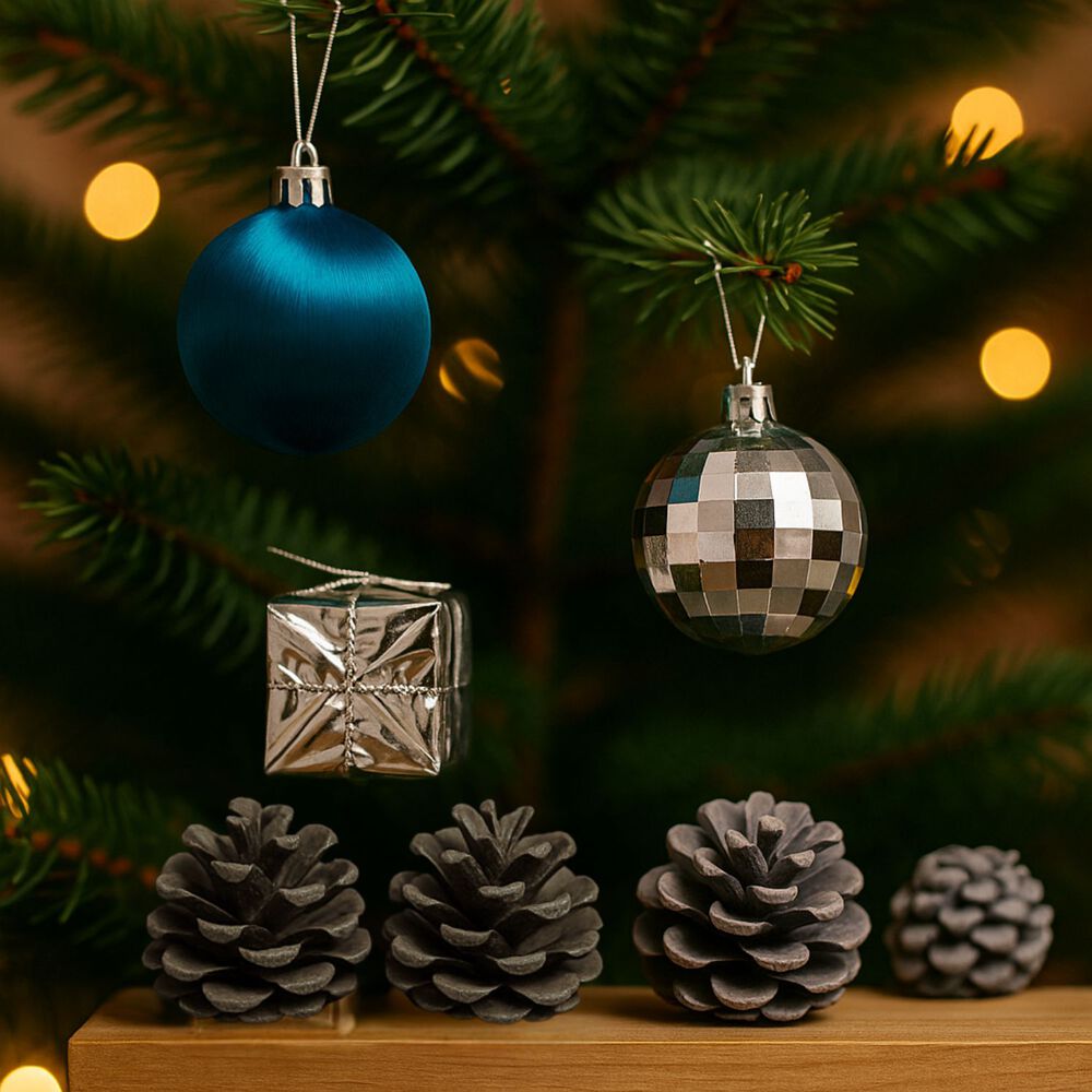 Set 48 Adornos Navideños Decoración Regalos Esfera 5cm Hogar image number 1.0