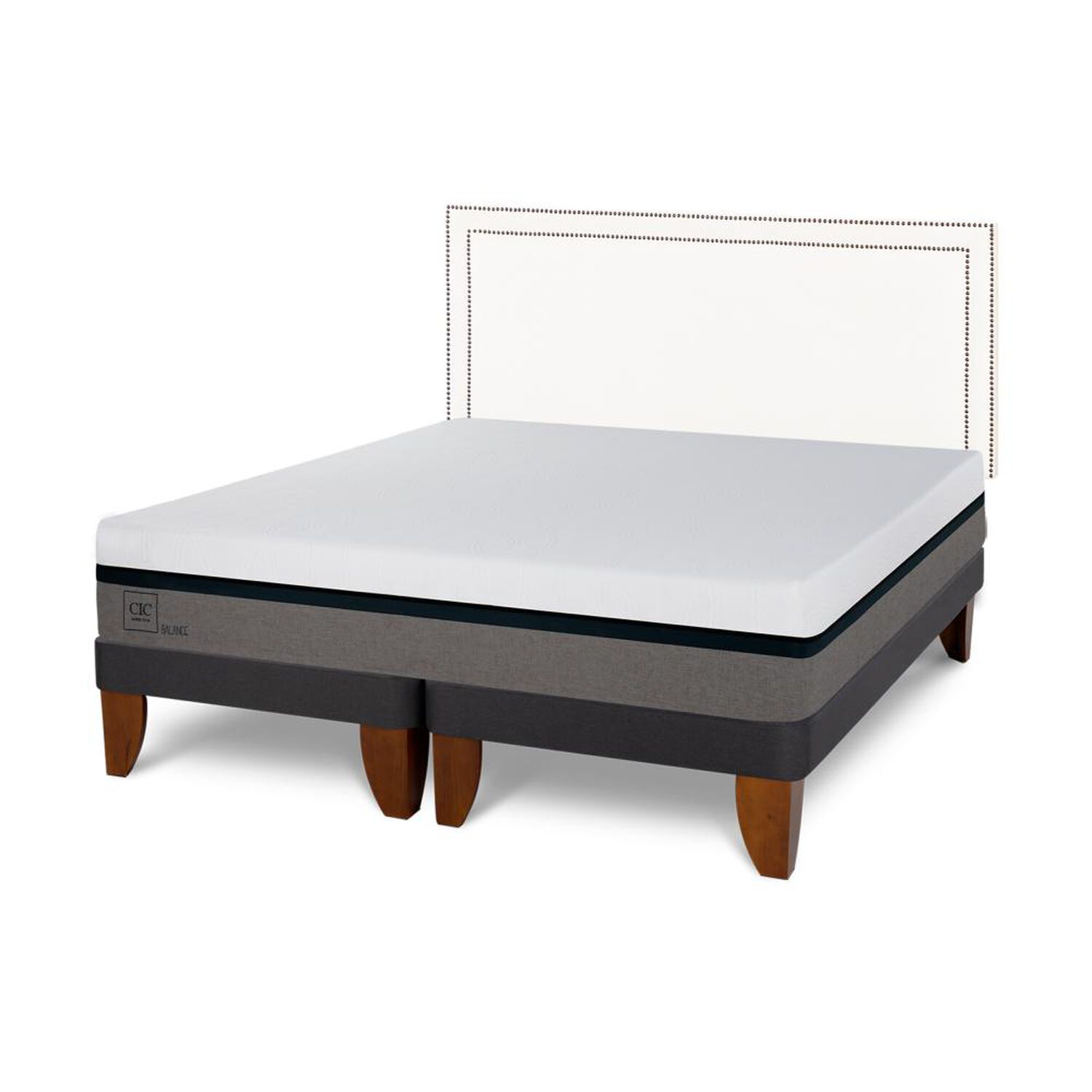 Cama Europea Cic Balance / 2 Plazas / Base Dividida + Respaldo image number 4.0