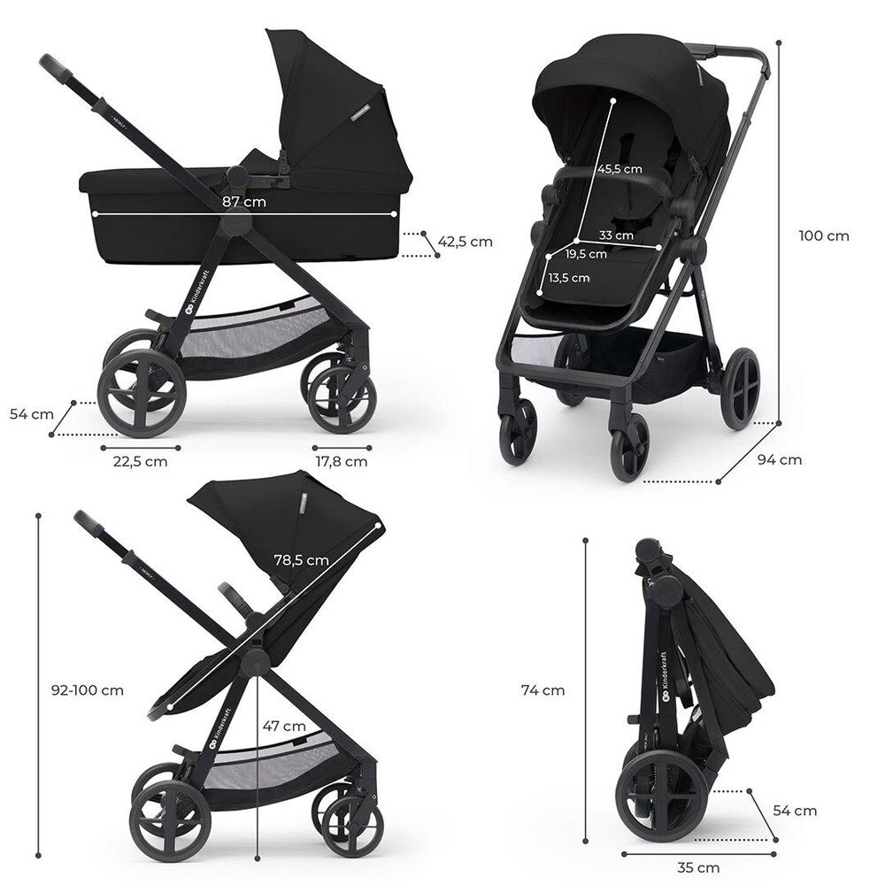 Coche Travel System Newly 3en1 Negro image number 7.0