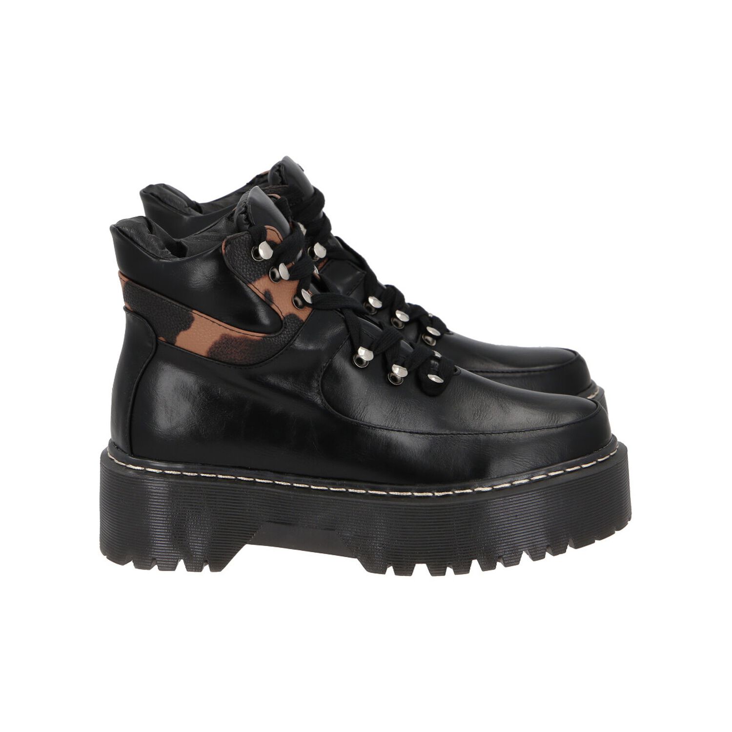 Botin Mujer Negro Plataforma Candela Police image number 2.0