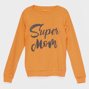 Polera Naranja Super Mom Algod&oacute;n Peruano