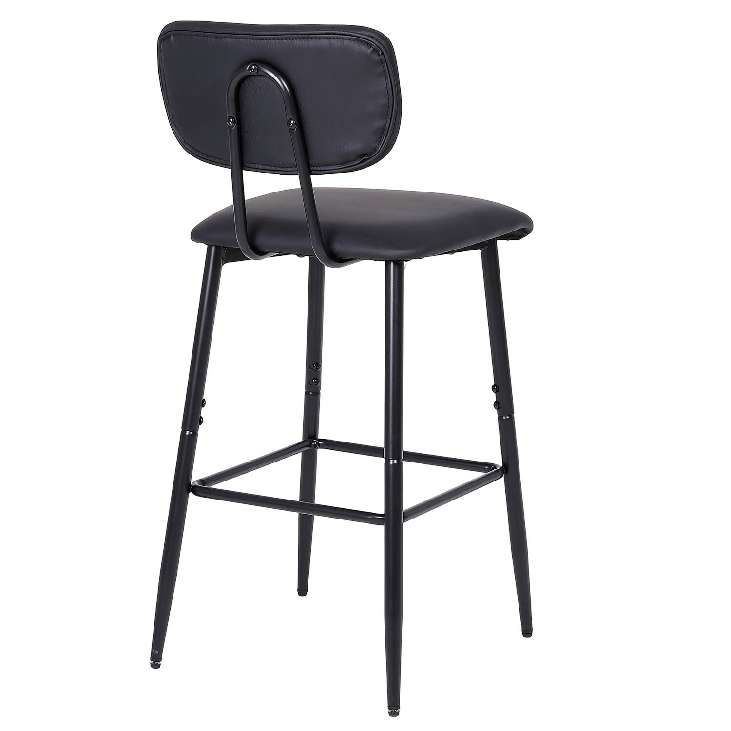 Pack 2 Pisos De Bar De Cocina Mid-century Con Respaldo Negro image number 6.0