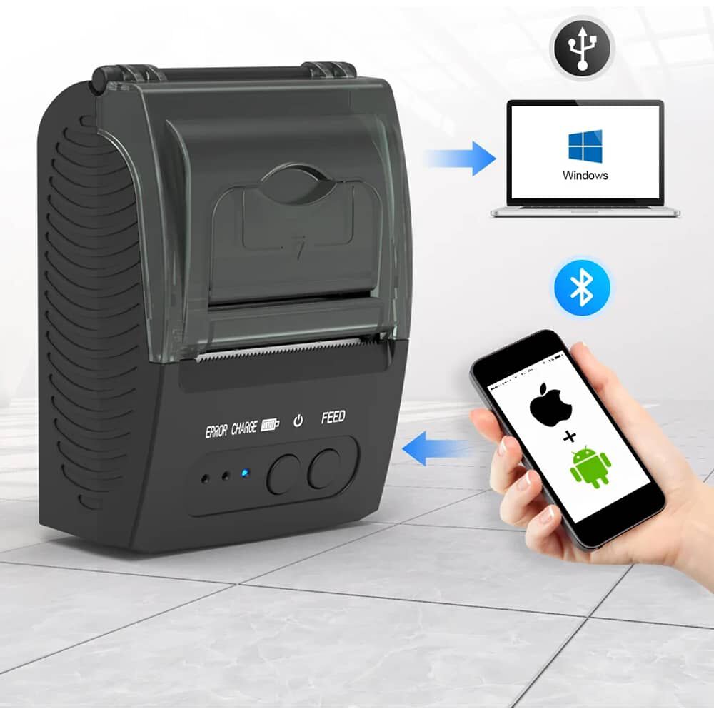 Impresora T&eacute;rmica Port&aacute;til 58mm Para Smartphone Bt Ut-prt58b image number 0.0