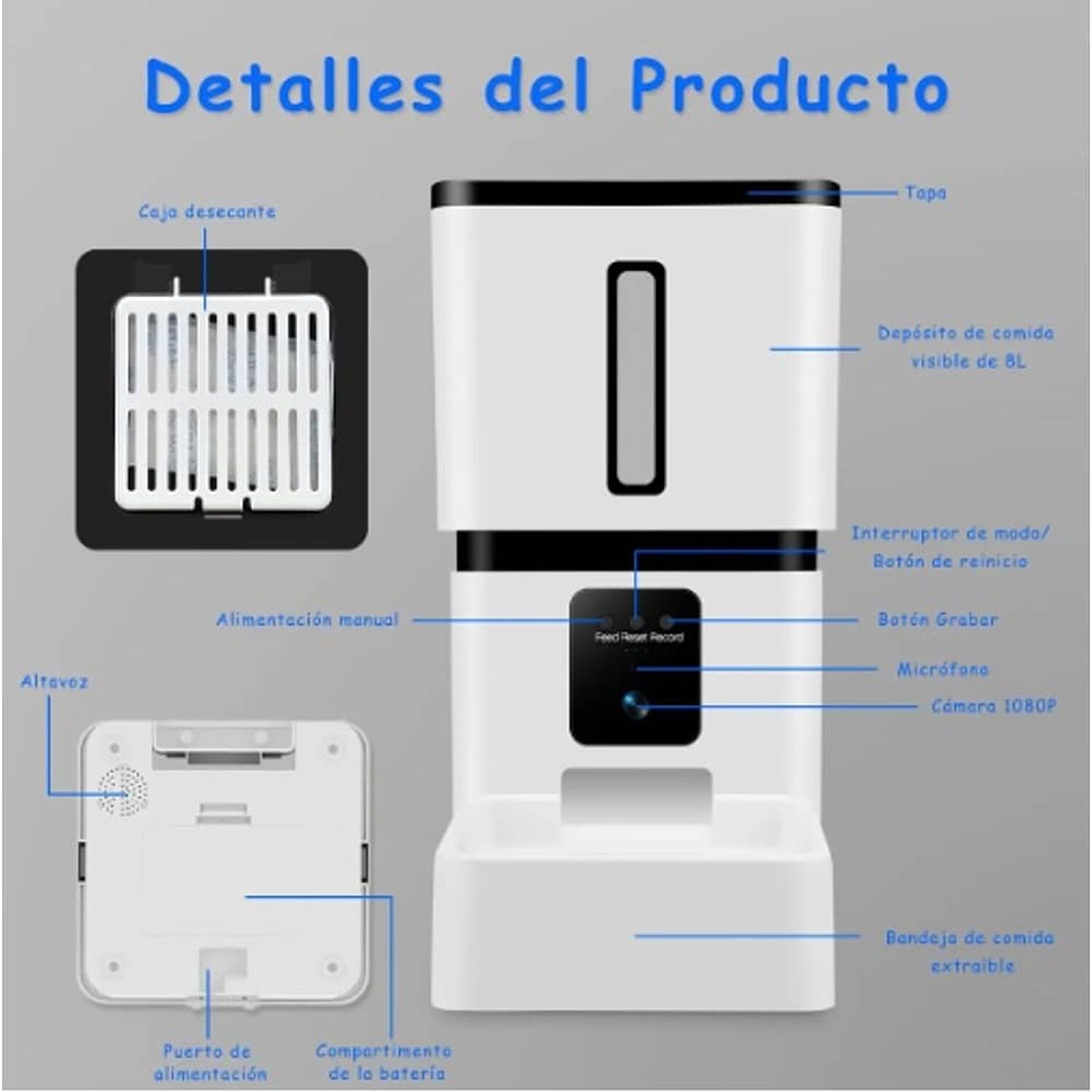 Comedero Autom&aacute;tico 8l Para Perro Y Gato Con C&aacute;mara Wifi image number 4.0