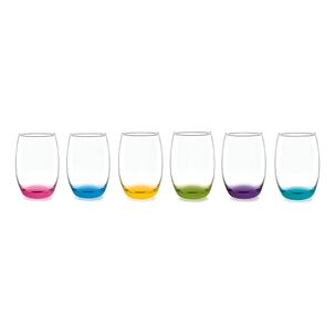 Set De 6 Vasos Altos Mikonos Fondo Color 460ml Cristar