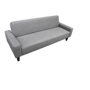 Fut&oacute;n Sof&aacute; Cama 3 Cuerpos Tapiz Genova - Con Reposabrazos (grafito)