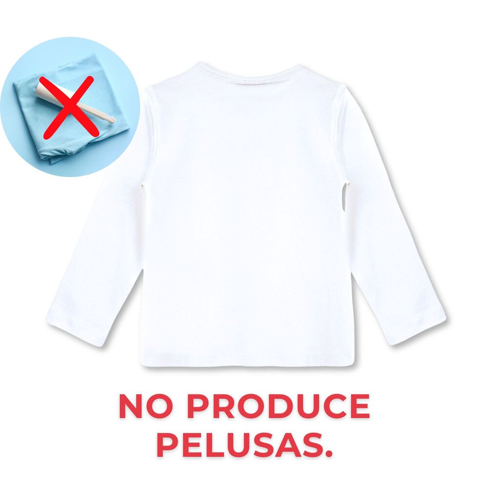 Camiseta Polera Polar De Niña Color Blanco Primera Capa image number 6.0