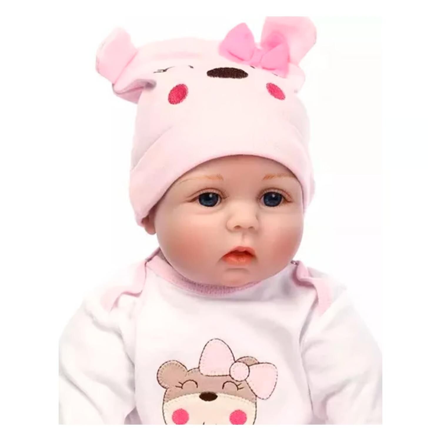 Juguete Mu&ntilde;eca Realista 55cm Pijama Rosado Infantil image number 2.0