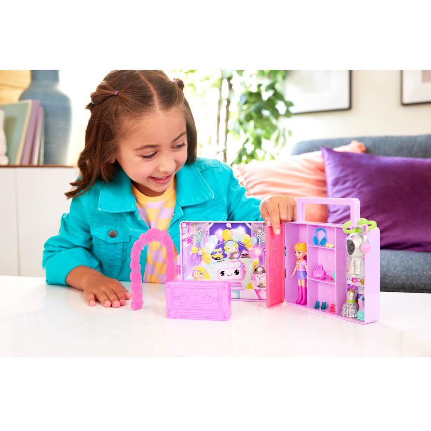 Set De Juegos Mini Mu&ntilde;ecas Polly Pocket Fiesta Disco Fashion image number 1.0
