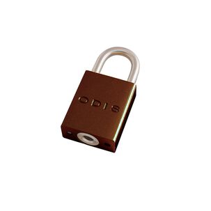 Candado Bloqueo Aluminio Odis 38mm - Caf&eacute;
