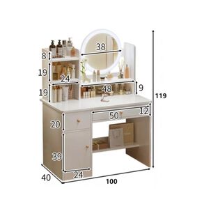 Tocador Escritorio Multifunción Para Dormitorio Con Espejo