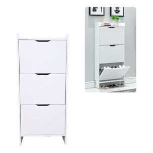 Zapatero Blanco Organizador 3 Niveles Diseño Compacto