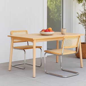Pack De 2 Sillas Breuer Madera Y Rattan - Madera