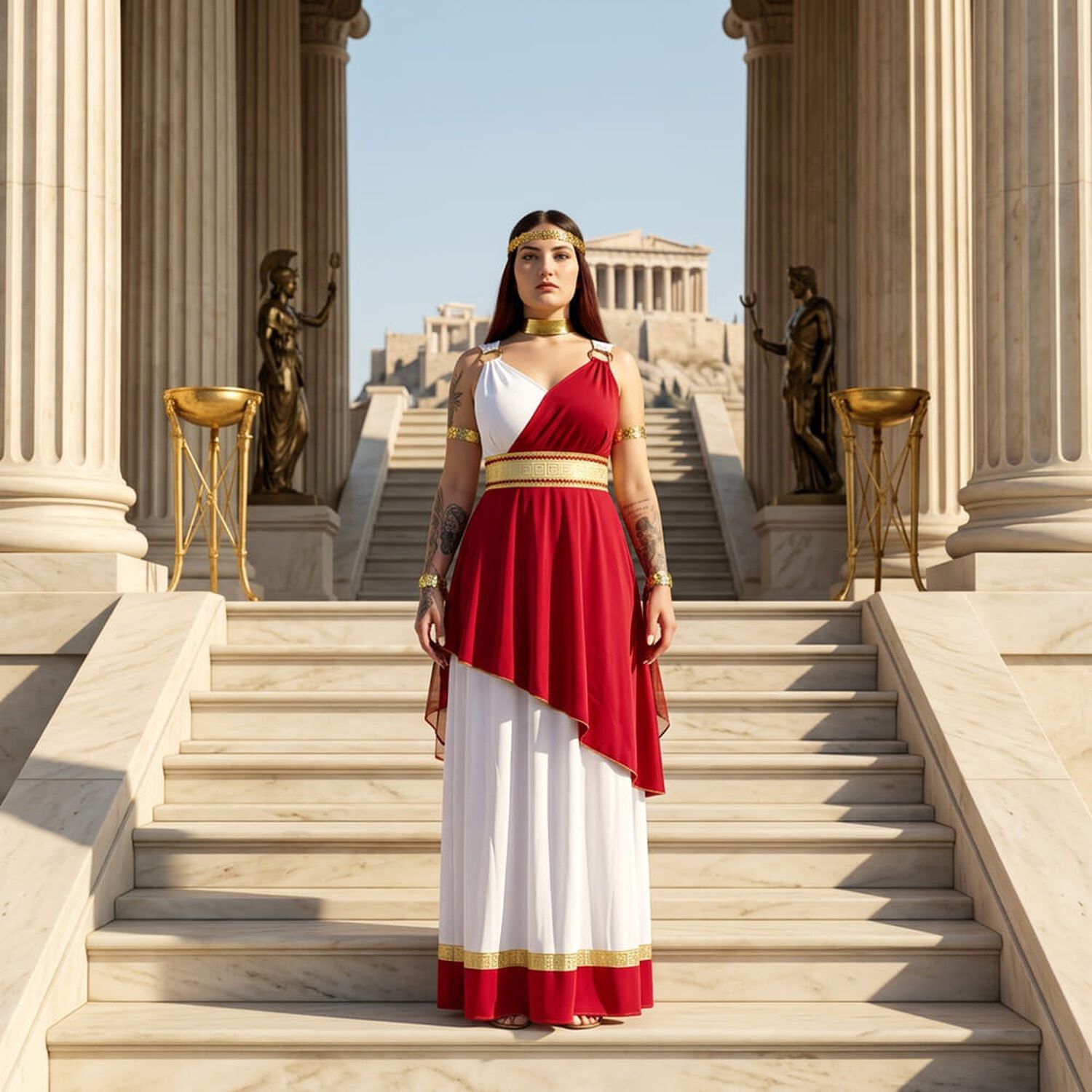 Disfraz Diosa Griega Atenea Adulto image number 0.0