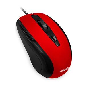Mouse &Oacute;ptico Maxell 5 Botones Mowr-105 Rojo