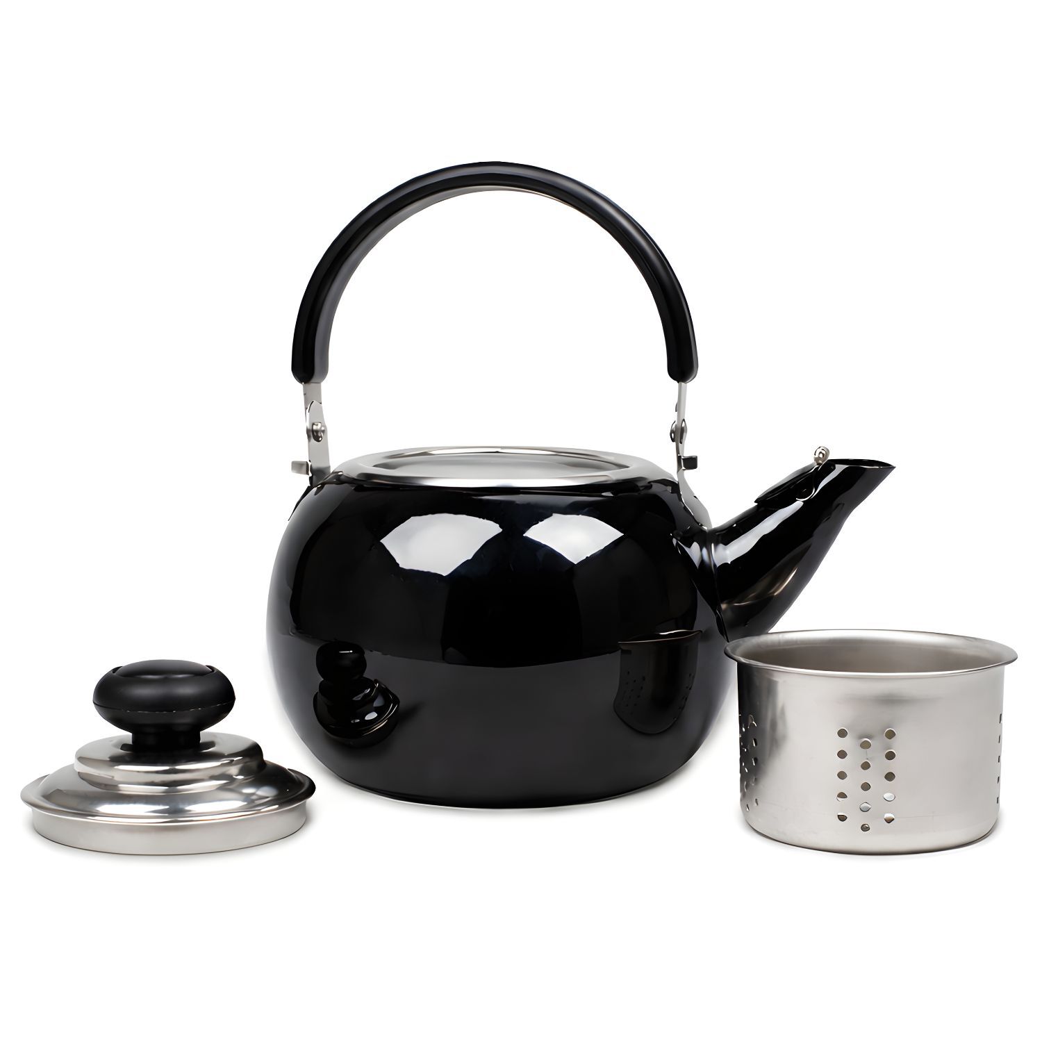 Tetera De Acero Inoxidable 800ml Color Negro - Ps image number 0.0