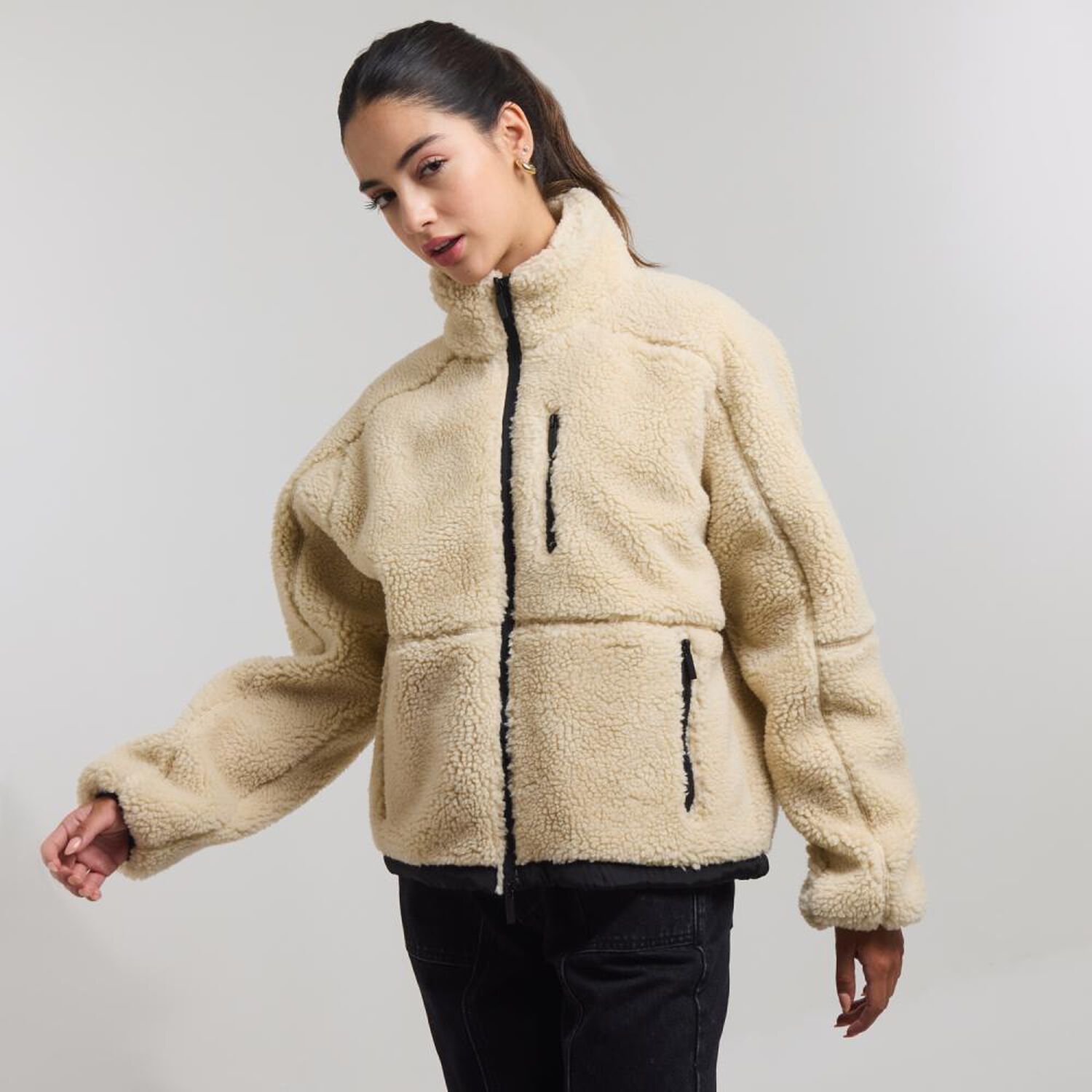Chaqueta Polar Bonded Cuello Alto Mujer Freedom image number 2.0