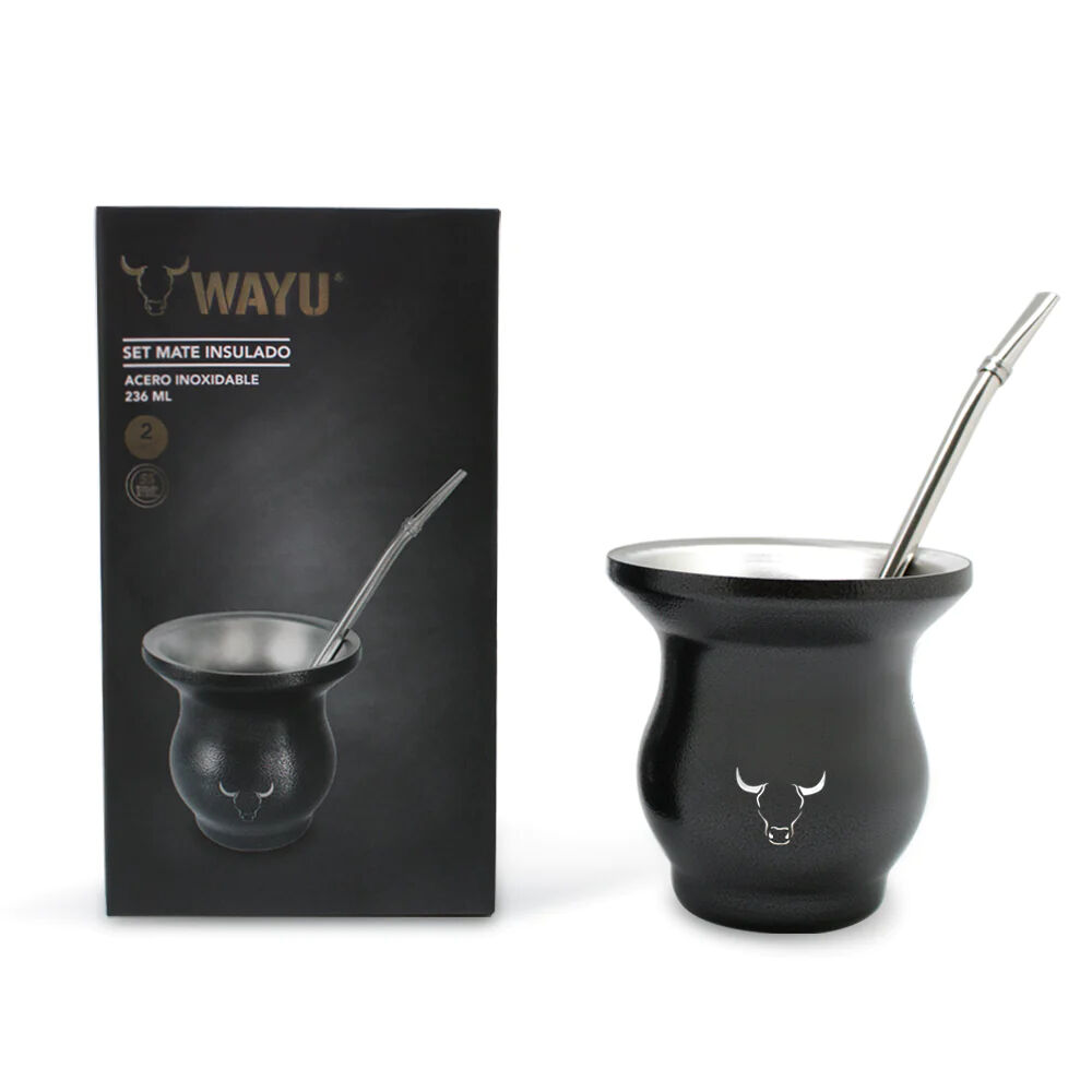 Mate Insulado Wayu Set Con Bombilla 236ml Acero image number 0.0