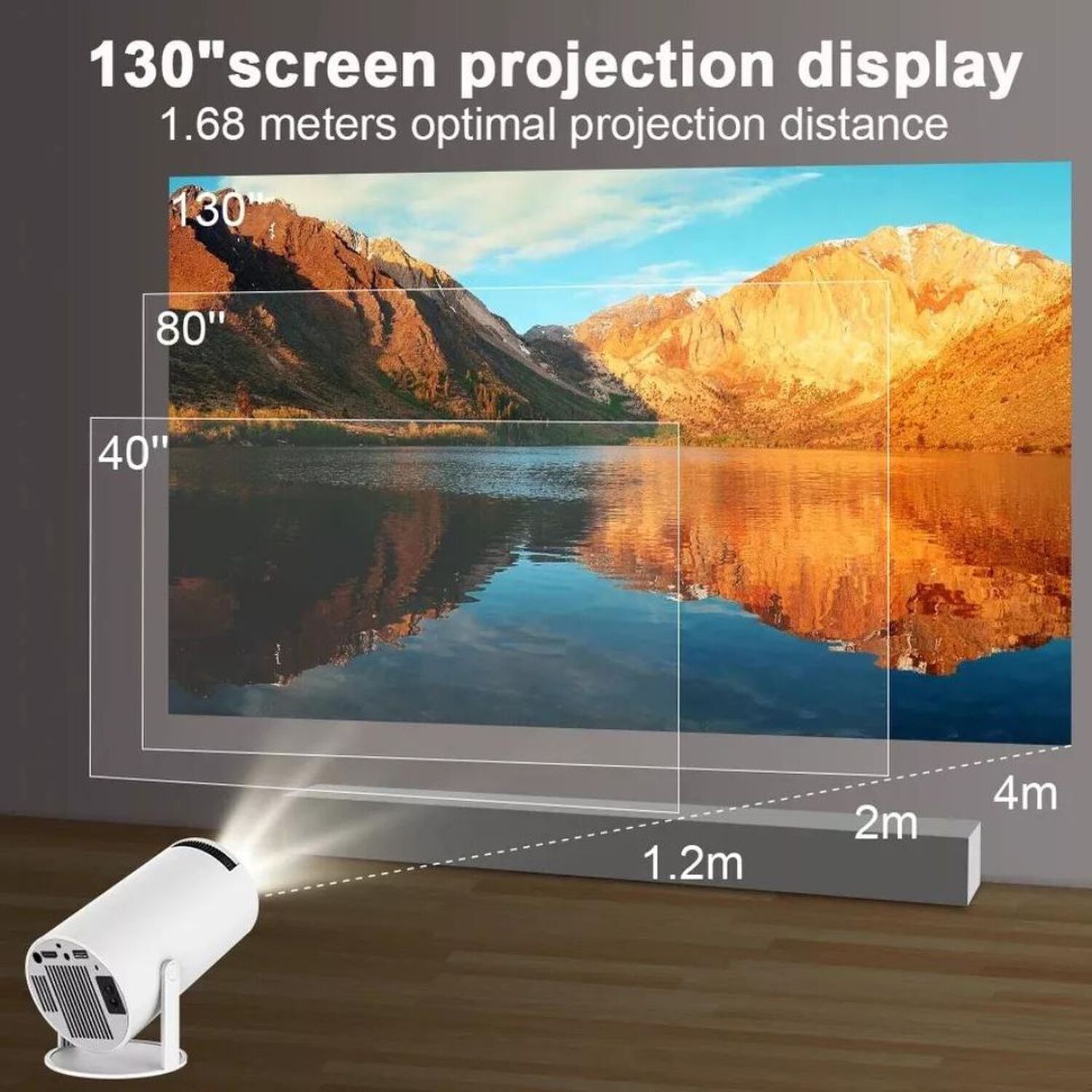 Proyector Magiccubic Hy300 4k Android 11 Bluetooth Hdmi image number 9.0