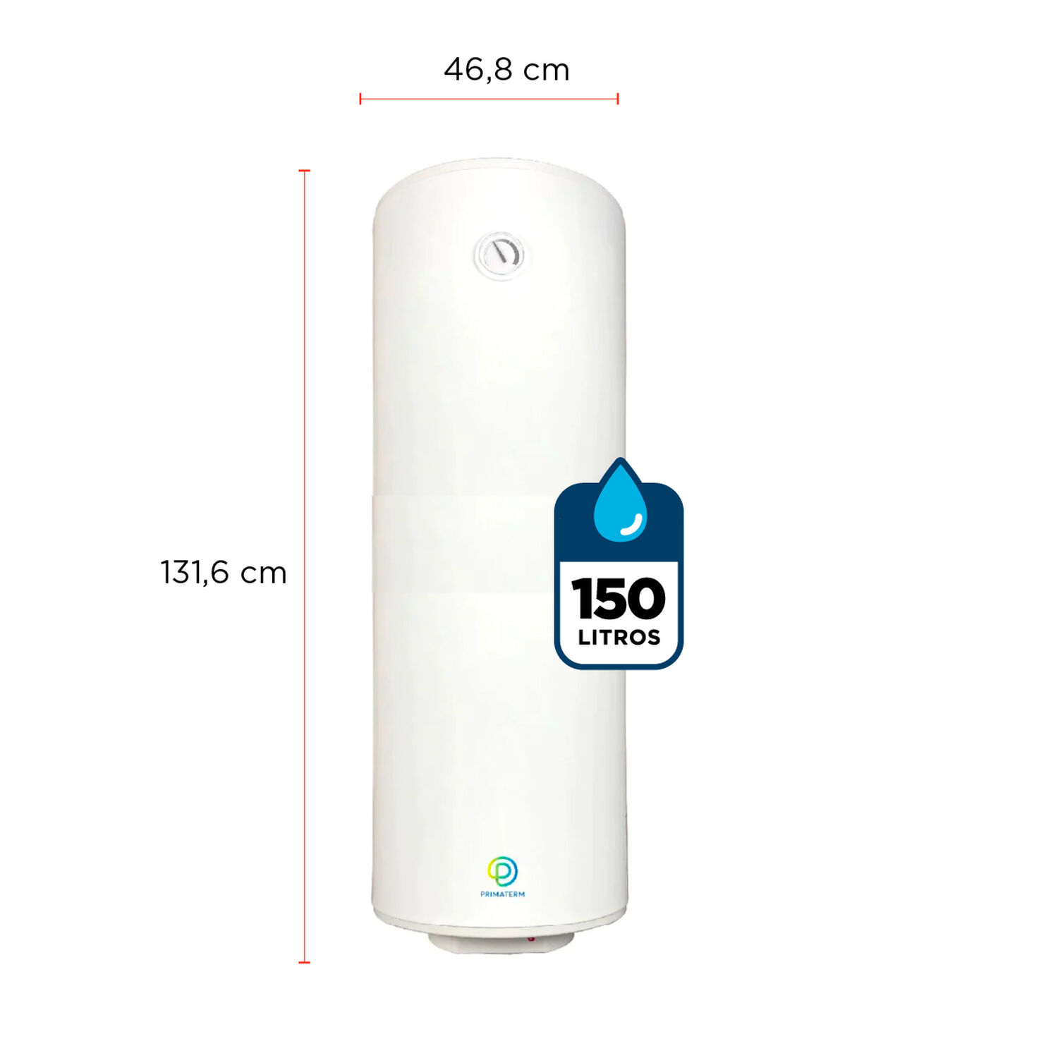 Termo El&eacute;ctrico 150 Litros 1500w 70c Primaterm image number 2.0