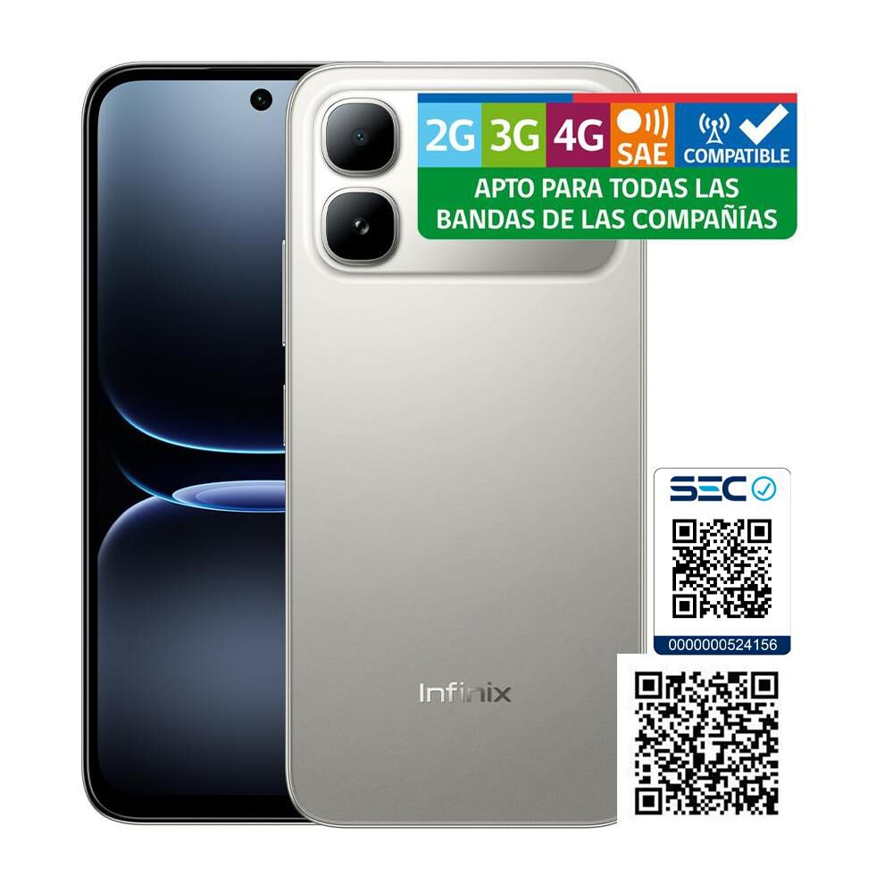 Smartphone Infinix Smart 20 / 128 GB / Polaris Titanium / Liberado image number 4.0
