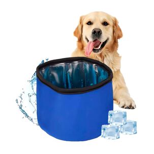 Bebedero Tazon Gel Refrescante 295ml Para Mascotas Plegable