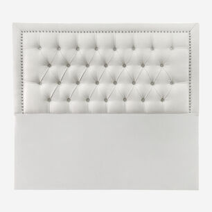 Respaldo De Cama Capiton&eacute; Frame Tachas Lino Marf&iacute;l Queen