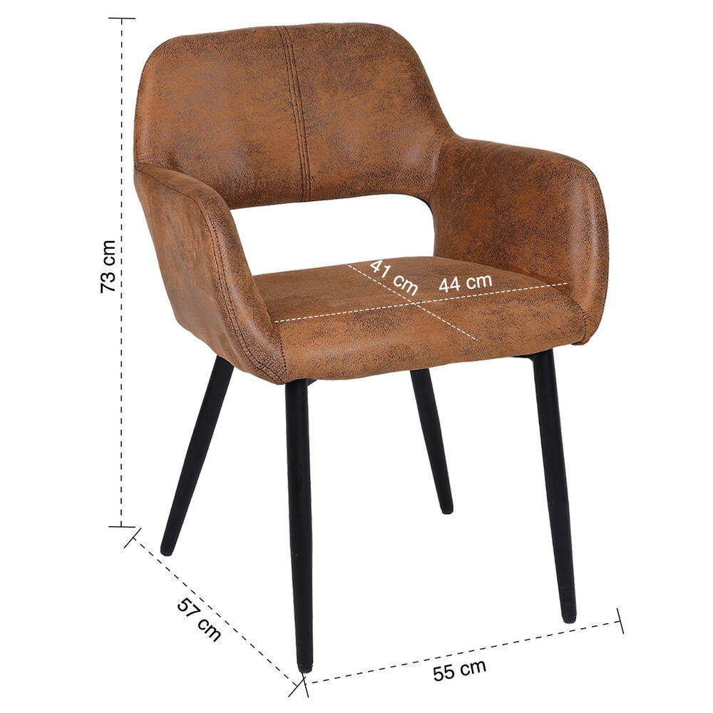 Pack De 2 Silla Comedor Sitial Cromwell Caf&eacute; image number 7.0