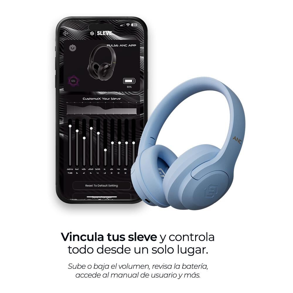 Aud&iacute;fonos Sleve Pulse ANC 2Gen Sky Blue image number 6.0
