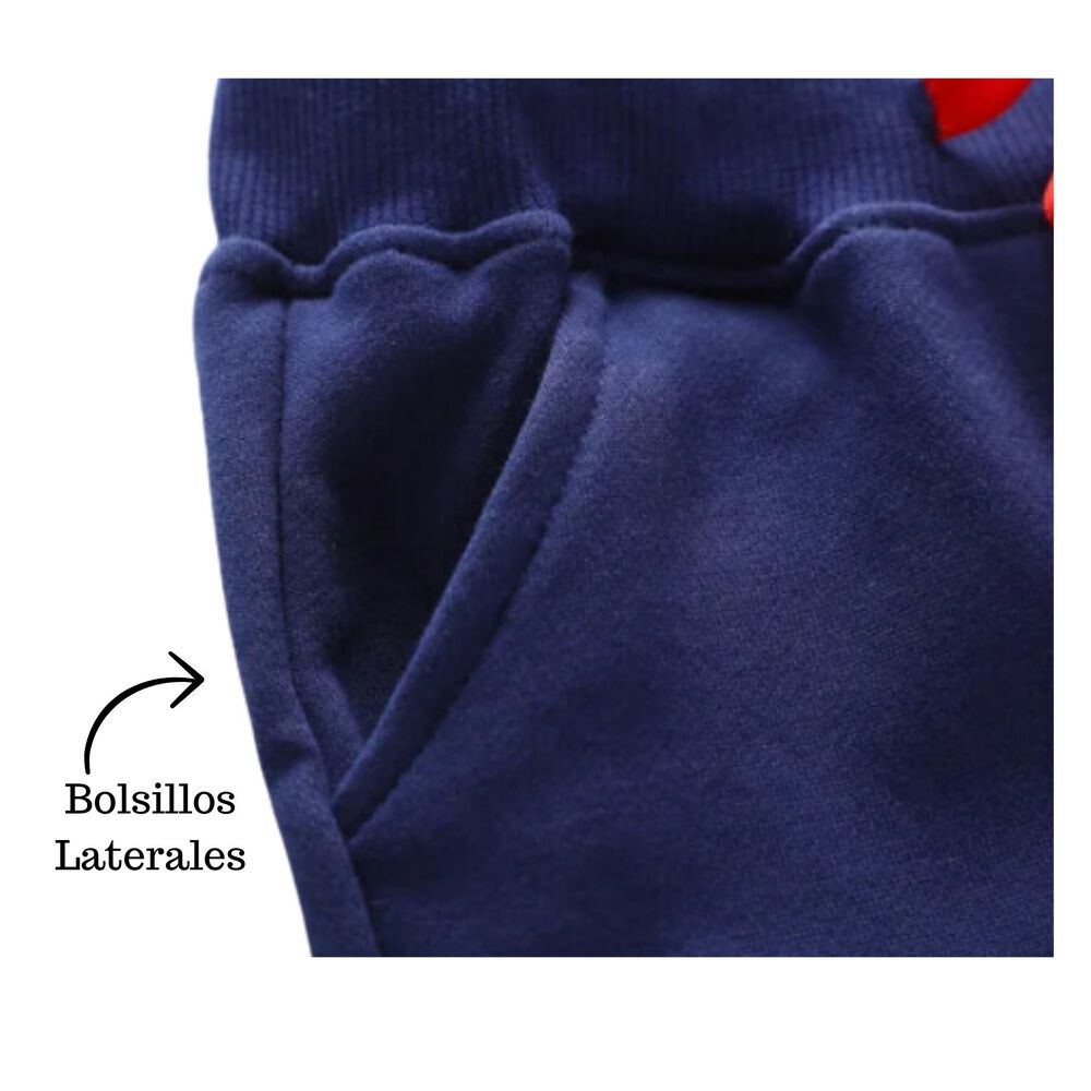 Pantalón Buzo Niño 100% Algodón Jump Kids Azul Oscuro Cocodrrlo image number 5.0