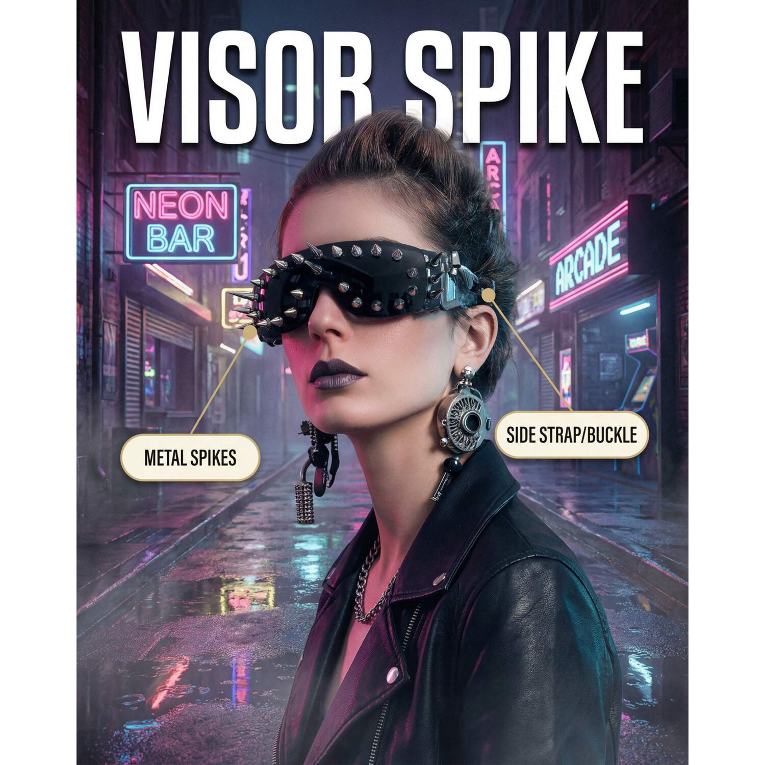 Lentes Retro Futuristas Steampunk Rave Rock Para Mujer image number 21.0