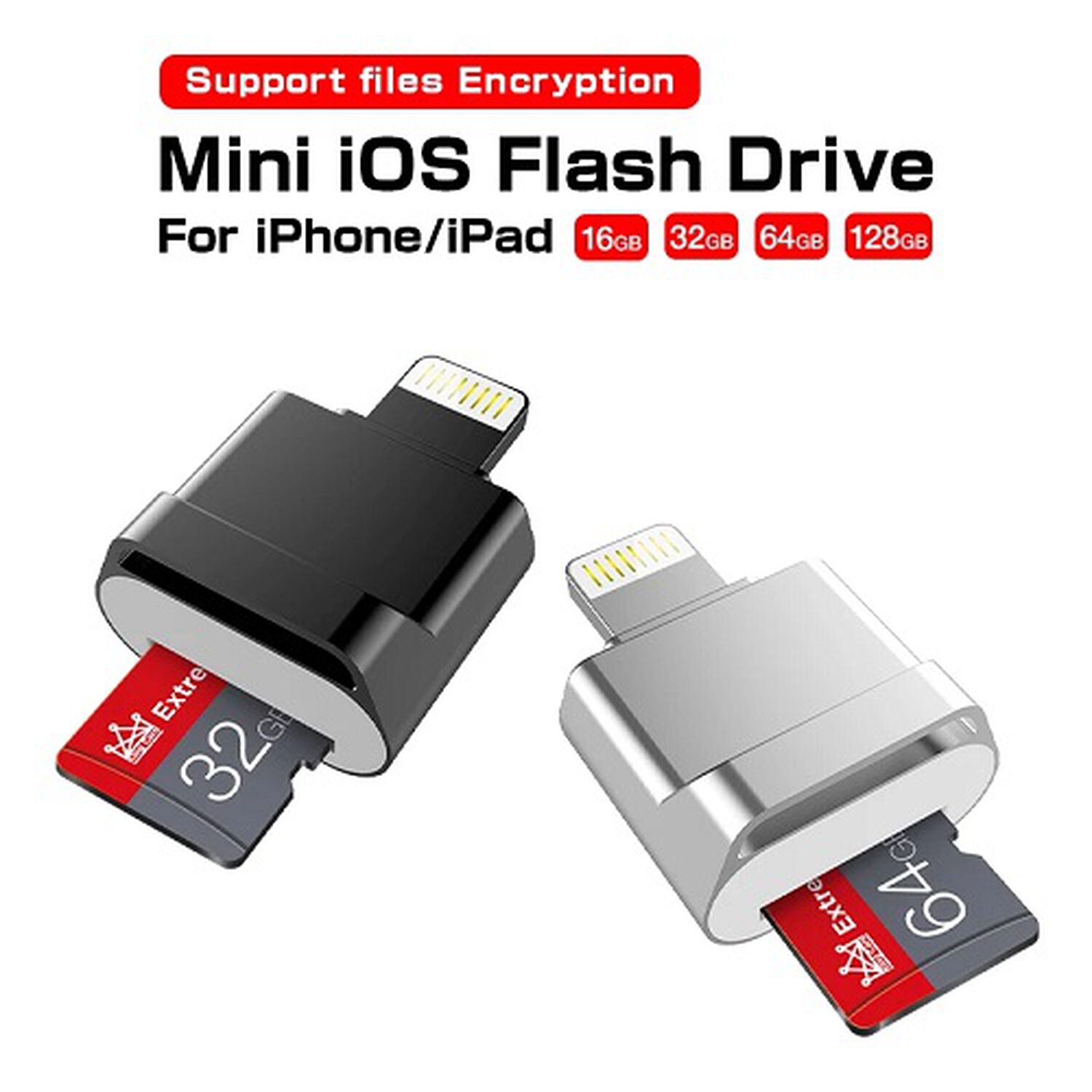 Adaptador Para Iphone Ligthning A Lector Tarjeta Memoria Para Iphone A Micro Sd image number 2.0